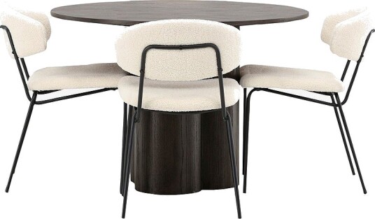 Venture Home Spisegruppe Olivia med 4 stk stoler Chico Brun Venture Home Spisegruppe Olivia med 4 stk stoler Chico Brun
