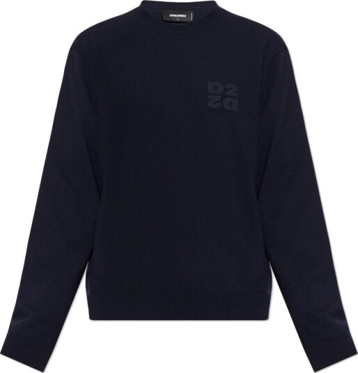 Dsquared2, Herre, Strikkevarer, Blå, XL,