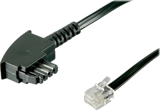 Goobay   Telefonkabel   Tae F Hann Til Rj 11/Rj 14 Hann   15 M   Flat   Svart