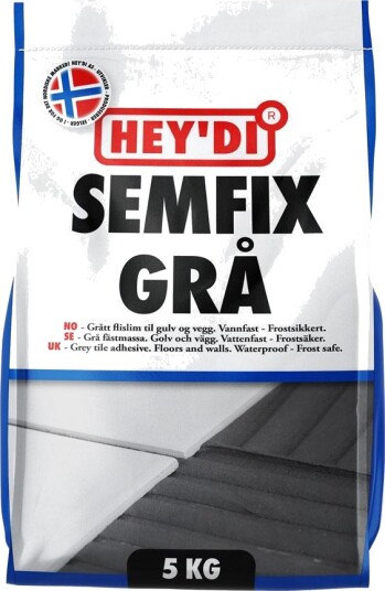 Heydi Semfix Grå 5kg Flislim Heydi Semfix Grå 5kg Flislim