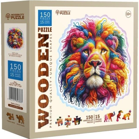 WoodenCity Trepuslespill 150 Brikker Løve