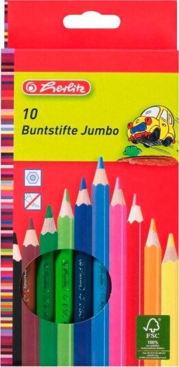 Herlitz Jumbo Fargeblyanter 10 Farger