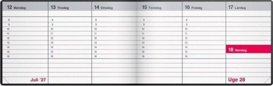 Mayland Mini bordkalender sort vinyl 2027