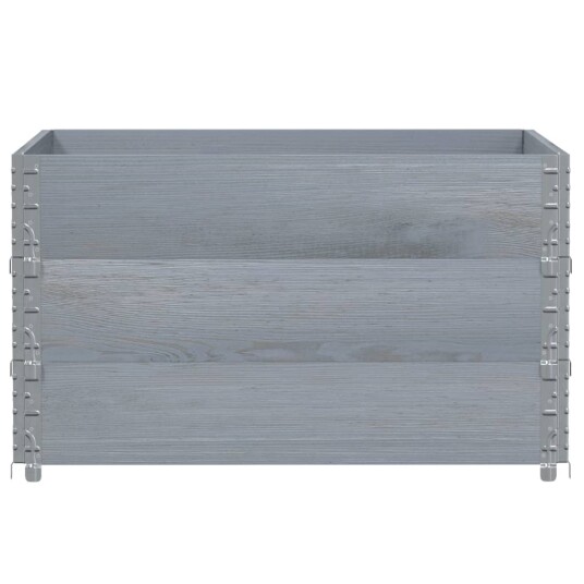  Pallekarmer 3 stk grå 100x100 cm heltre furu