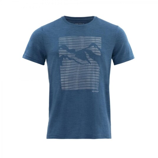 Devold Havtåka Merino 150 Tee Man Herre 258A BLUE MELANGE XL