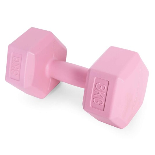 Hex manualer sett 2x3 kg treningsvekter fitness belastning rosa ModernHome Hex manualer sett 2x3 kg treningsvekter fitness belastning rosa ModernHome