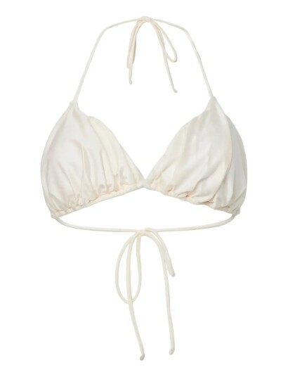 Pieces Pckin Bikini Shiny Bra Cream L