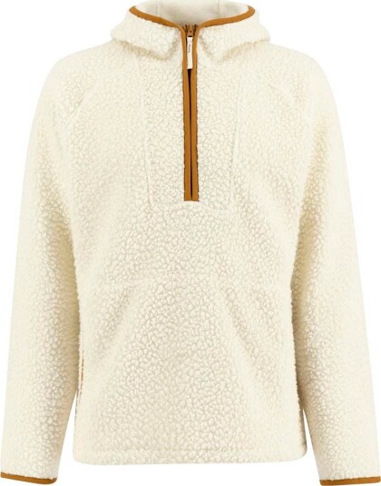 Ulvang Unisex Re Orbit Hooded Half Zip Wool Pile Off White L