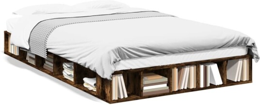 Sengeramme røkt eik 140x190 cm konstruert tre 8721102621468