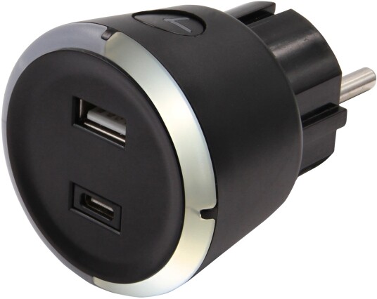 CAPiDi USB Lader / Timer A+C Black