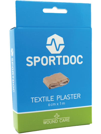 Sportdoc Tekstilplaster 6 cm x 1 m 1 stk. Sportdoc Tekstilplaster 6 cm x 1 m 1 stk.