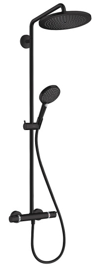 Hansgrohe Croma Select S Showerpipe 280 Ø280 mm, 1jet, Sort Matt Hansgrohe Croma Select S Showerpipe 280 Ø280 mm, 1jet, Sort Matt