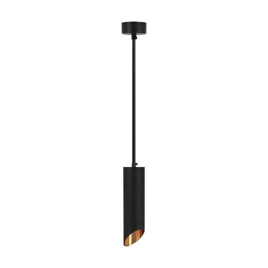 GU10 pendel i sort aluminium Ø5,5cm 30cm lang IP20 innendørs uten lyskilde GU10 pendel i sort aluminium Ø5,5cm 30cm lang IP20 innendørs uten lyskilde