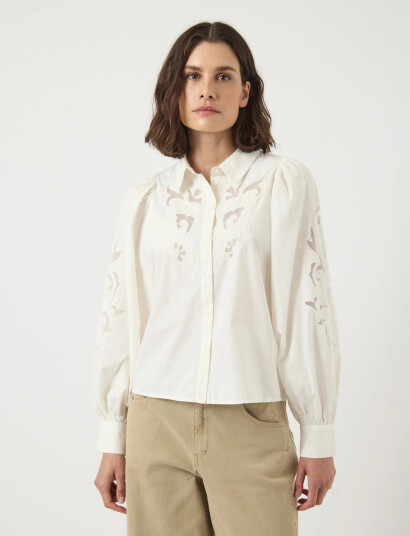 YAS Yaszimia Ls Shirt S. Noos - White - 42
