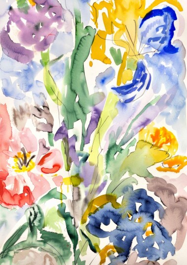 Plakat Blomster Akvarell Kunst