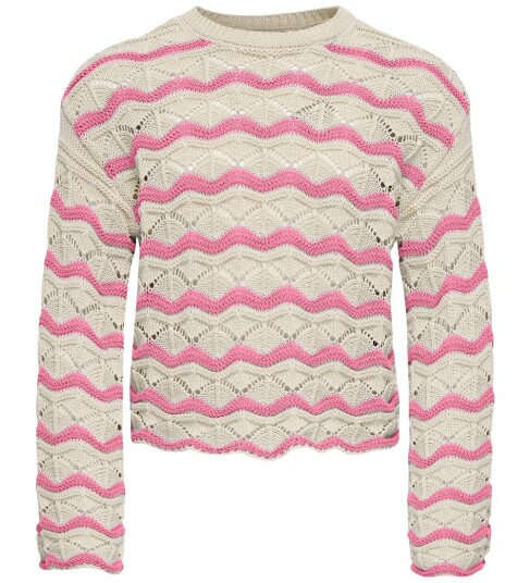 Kids Only Genser Strikk KogDonna Birch/Kasjmir Rose Kids Only 13 14 år 158 164 Genser Beige Rosa
