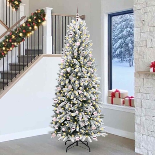 Kunstig juletre Hvit 93 x 93 x 240 cm PVC plast stål og PE