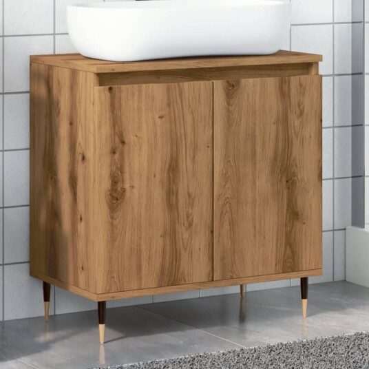 Baderomsskap artisan eik 58x33x60 cm konstruert tre 8721158444561 Baderomsskap artisan eik 58x33x60 cm konstruert tre 8721158444561