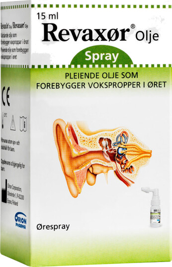 Revaxør Forebyggende øreolje, 15 ml, spray Revaxør Forebyggende øreolje, 15 ml, spray