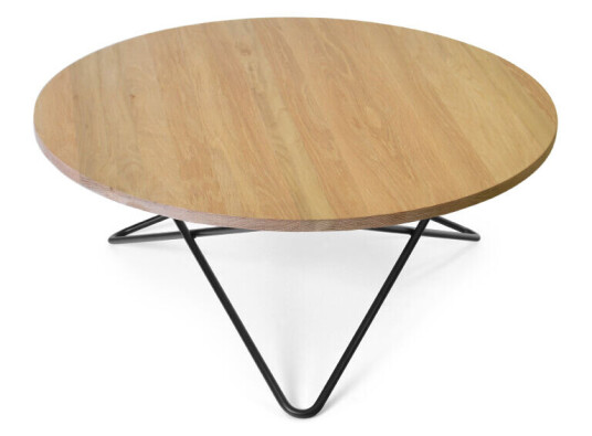 Ox Denmarq O Table salongbord eik mattlakkert, sortlakkert stativ