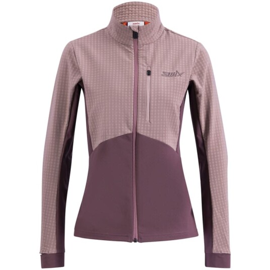 Swix Women's Pace Hybrid Full Zip Midlayer L , Light Plum/Plum Swix Women's Pace Hybrid Full Zip Midlayer L , Light Plum/Plum