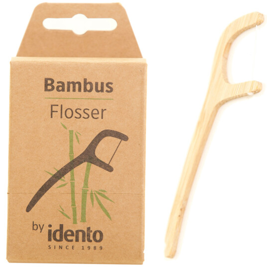 Idento Bamboo Flosser Flossholdere 8 stk.