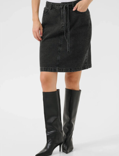 Kaffe Kacarly Denim Skirt - Black - 34