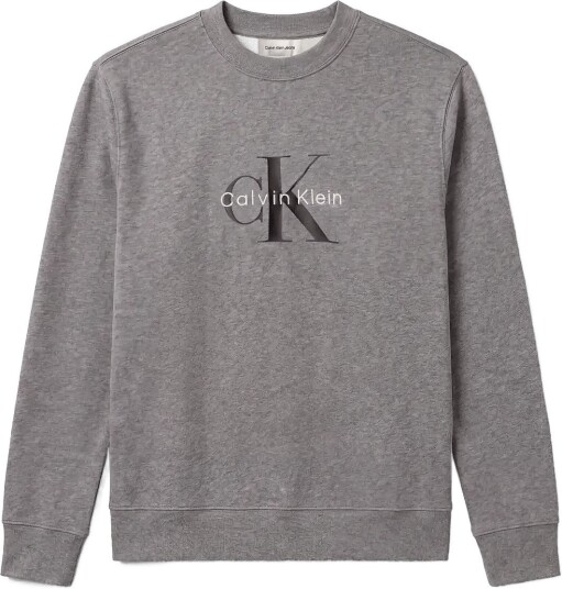 Calvin Klein Jeans Cl Ls 350Terry Mnlg Cn Swtshrt   MED GREY HTR   M