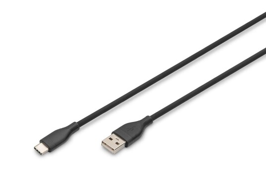Digitus Usb-c Silicone Charging Cable Usb-a Usb-c 2m Usb 2.0 60w Black Digitus Usb-c Silicone Charging Cable Usb-a Usb-c 2m Usb 2.0 60w Black