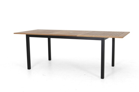 Selected Exclusive Twin spisebord Svart/teak 160 - 220 x 90 cm Svart