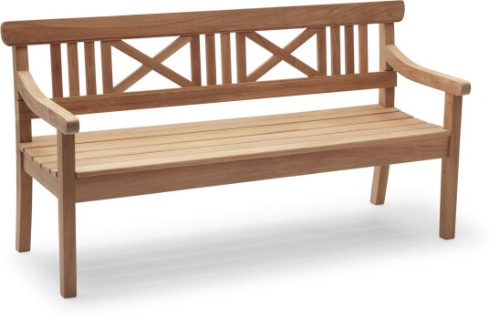 Fritz Hansen - Drachmann Bench 165, Teak - Hagebenker - Bernt Santesson - Brun - Tre Fritz Hansen - Drachmann Bench 165, Teak - Hagebenker - Bernt Santesson - Brun - Tre