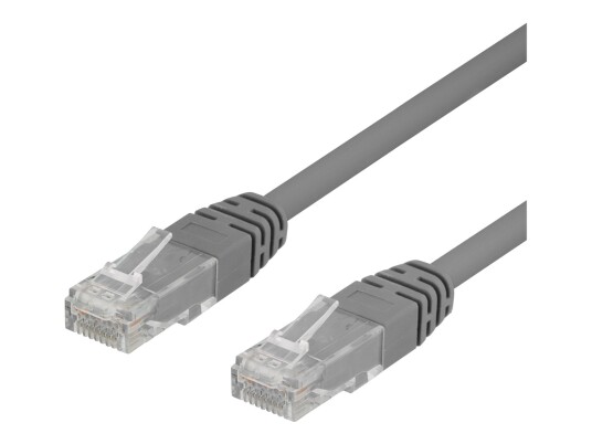 Deltaco Koblingskabel 50 cm Cat6 U/UTP Grå