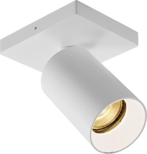 OZ K1 taklampe med 1 spott og reflektor Hvit