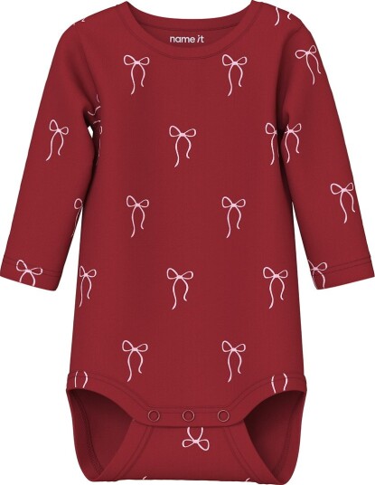 Name It Body I/e NBFRATIA Løs inn Dahlia Name It 1½ år (86) Langermet Body Bordeaux Rosa Rød