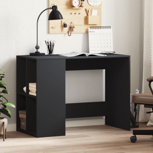 Skrivebord svart 102x50x75 cm konstruert tre
