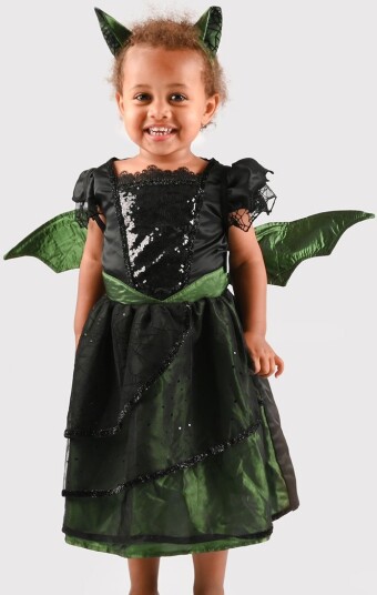 Den Goda Fen Kostymer Dress Batty Princess Den Goda Fen 2-4 år (92-104) Kostymer Grønn Svart F77751-NC