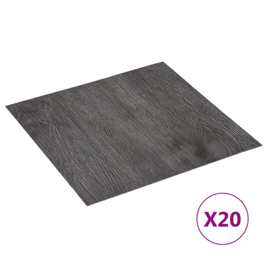 Selvklebende gulvplanker 20 stk PVC 1,86 m² brun