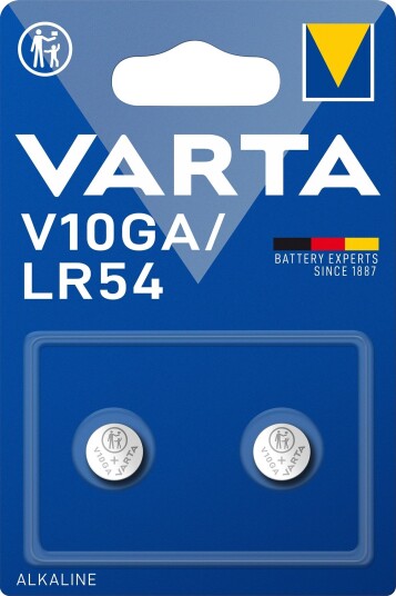 Varta V10GA Alkalisk Knappecellebatteri 2-pakk, Sølv