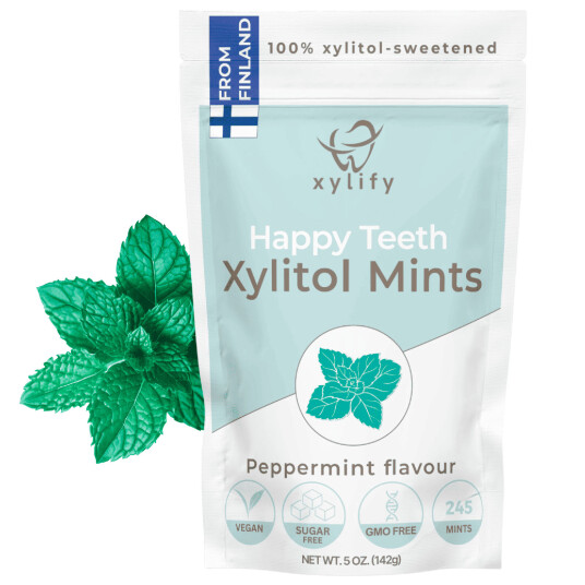 Xylitol sugetabletter XYLIFY Happy Teeth Mints Peppermint 245 pcs.