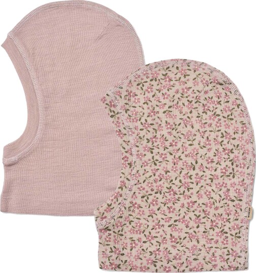 Wheat Kim Balaklava Merinoull 2 Pack Pale Lilac Flowers 56 57
