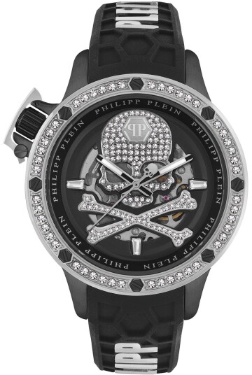 Philipp Plein Herreklokke PWUAA0123 Hyper Sport Sort/Gummi Ø46 mm Philipp Plein Herreklokke PWUAA0123 Hyper Sport Sort/Gummi Ø46 mm