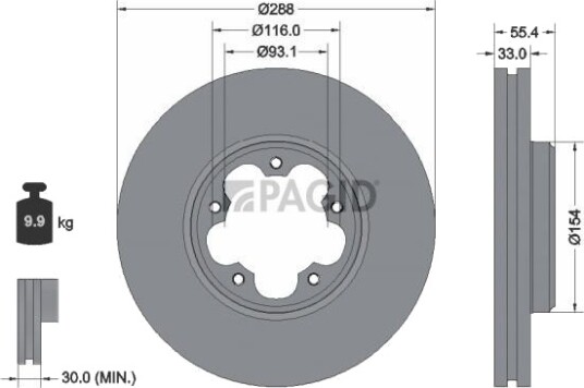 PAGID 56203NC Bremseskive