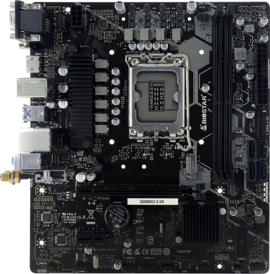 Biostar Z690MX2 E D4 Hovedkort Intel Z690 LGA 1700 Micro ATX Biostar Z690MX2 E D4 Hovedkort Intel Z690 LGA 1700 Micro ATX