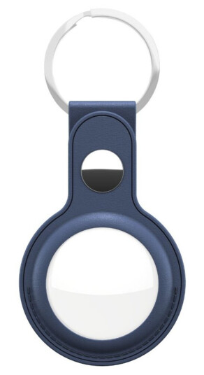 Keybudz -  Leather Keyring for AirTag 2-pack (Color: Cobalt Blue)