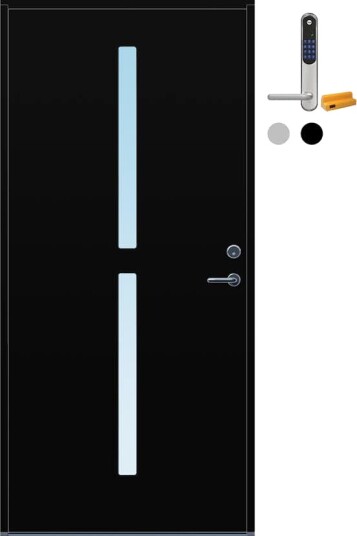 Ytterdør Bygg1 Forus 03 Klarglass med Yale Doorman Classic Home Ytterdør Bygg1 Forus 03 Klarglass med Yale Doorman Classic Home
