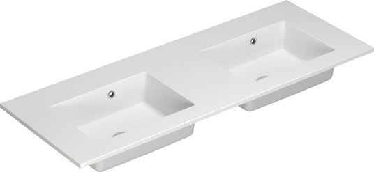 Dansani Minore Komposittservant, dobbel 120,2x45,5 cm, u/blanderhull, Hvit Matt