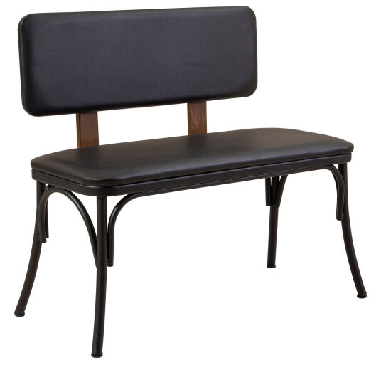 Oliver Benk 100x41 cm Svart Hanah Home