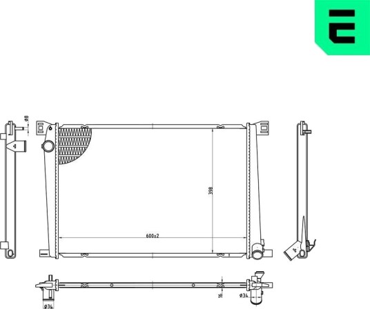 ERA 673063 Radiator motorkjøling