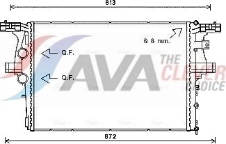 AVA COOLING SYSTEMS IV2126 Radiator motorkjøling AVA COOLING SYSTEMS IV2126 Radiator motorkjøling