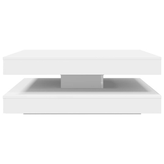 Salongbord 360-graders roterbart hvit 90x90x34,5 cm 8721158573346